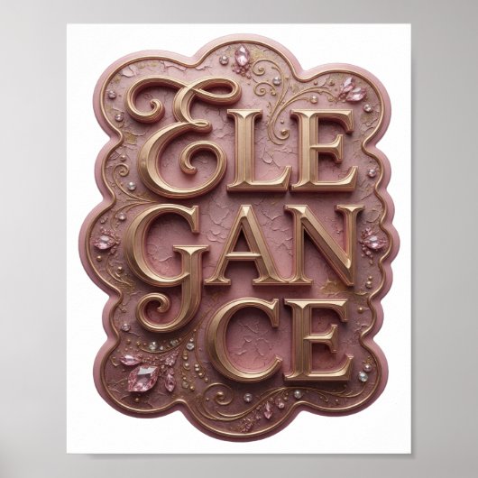 Striking Gold ELEGANTIE Poster (Voorkant)