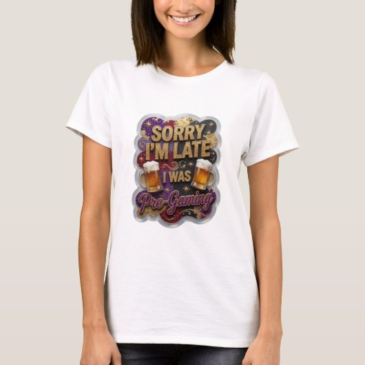 Striking Gold I WAS PRE GAMING T-shirt (Voorkant)