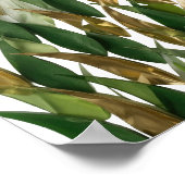Striking Gold LEAFY FUSION 3D Tekst Kunst Poster (Hoek)