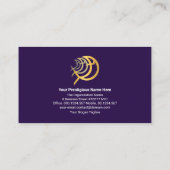 Striking Gold Lines Creative Gold Ichthus Ministry Visitekaartje (Achterkant)