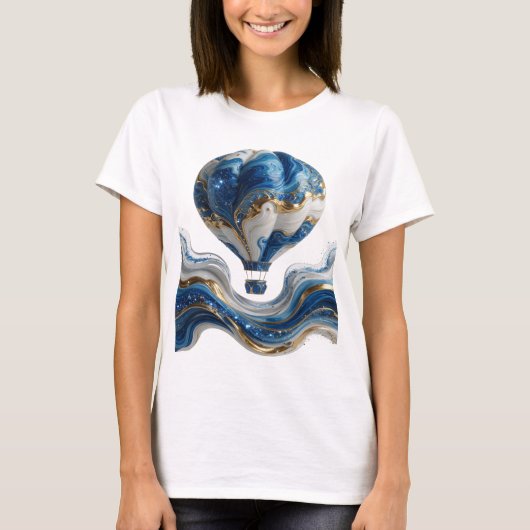 Striking Goud ABSTRACTE KUNST Statement Design T-shirt (Voorkant)