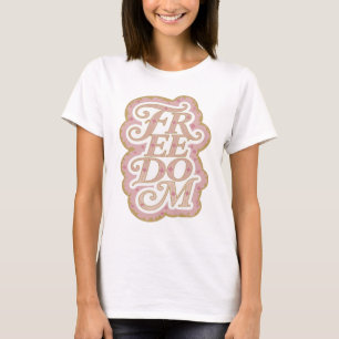 Striking Goud FREEDOM Print T-shirt