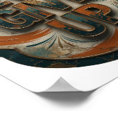 Striking Goud NOOIT OPGEVEN Poster (Hoek)