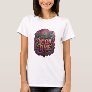 Striking Goud YOGA TIME Grafische T-shirt
