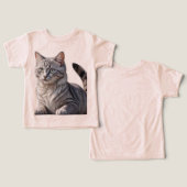 Striking Gray Tabby Cat with Green Eyes (Ontwerp Voorkant & Achterkant)