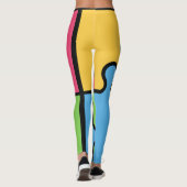 Striking Jigsaw-patroon  Leggings (Achterkant)
