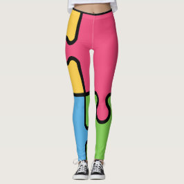 Striking Jigsaw-patroon  Leggings