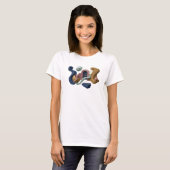 Striking Navy ABSTRACTE KUNST Kunstprint T-shirt (Voorkant volledig)