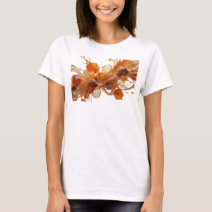 Striking Oranje ORANJE KUBUSSEN EN VLOEISTOF SPATT T-shirt