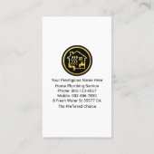 Striking Retro Silver Faucet Pipes Visitekaartje (Achterkant)