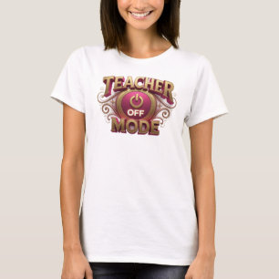 Striking Rode LEREN MODUS UIT Aangepaste Creatie T-shirt