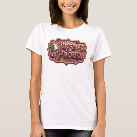 Striking Roze IERS EN TROTS T-shirt (Voorkant)