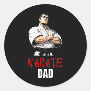 Striking stijl voor Martial Arts Super Dads - Kara Ronde Sticker