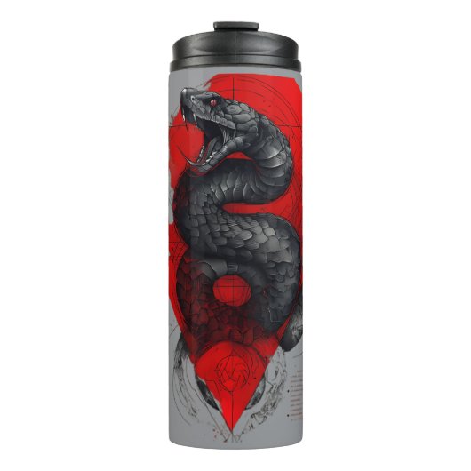 Striking Viper Trash Polka Thermische Tumbler Thermosbeker (Voorkant)