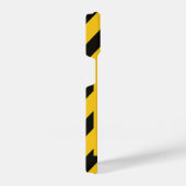 “Striking Yellow Cover with Bold Black Trendy iPhone Hoesje (Rechterkant)