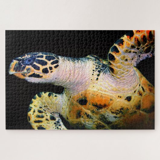 Striking Zeeschildpad Close-up Legpuzzel (Horizontaal)
