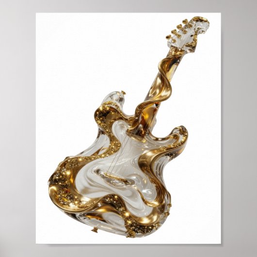 Striking Zilver ABSTRACTE KUNST Abstract ontwerp Poster (Voorkant)