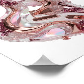 Striking Zilver ABSTRACTE KUNST Grafisch ontwerp v Poster (Hoek)