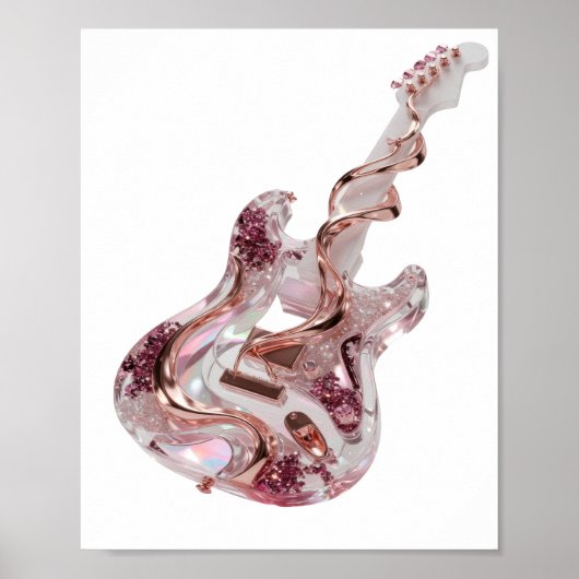 Striking Zilver ABSTRACTE KUNST Grafisch ontwerp v Poster (Voorkant)