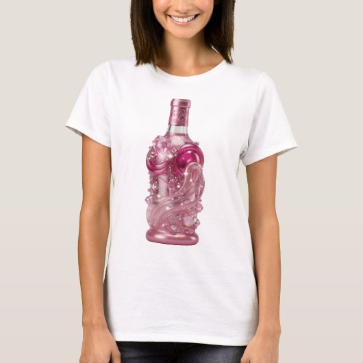 Striking Zilver ABSTRACTE KUNST Grafische T-shirt  (Voorkant)