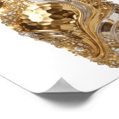 Striking Zilver ABSTRACTE KUNST Kunstprint Poster (Hoek)