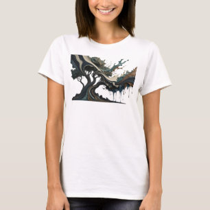 Striking Zilver ABSTRACTE KUNST Kunstprint v2 T-shirt