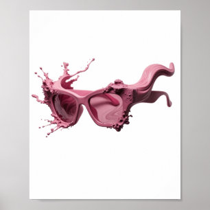 Striking Zilver ABSTRACTE KUNST Modeprint Poster