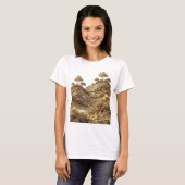 Striking Zilver ABSTRACTE KUNST Modeprint T-shirt (Voorkant volledig)