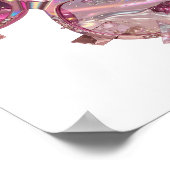 Striking Zilver ABSTRACTE KUNST Modern Design v2 Poster (Hoek)