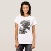 Striking Zilver ABSTRACTE KUNST Ontwerp v2 T-shirt (Voorkant volledig)