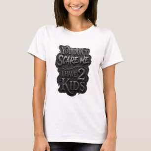 Striking Zilver JE BENT NIET ENG IK HEB 2 KINDEREN T-shirt