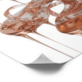 Striking Zilver ROSE GOLD GLAMOUR Statement Design Poster (Hoek)