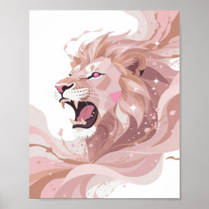 Striking Zilveren LION KING Maatwerk Design v2 Poster