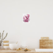 Striking Zilveren ROZE DIAMANT KAT Poster (Keuken)