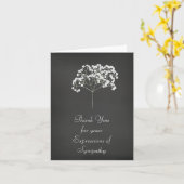 Striking Zwart en Wit Baby's Breath Bedankt Kaart (Gele Bloem)