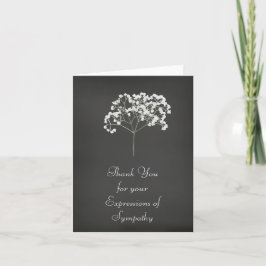 Striking Zwart en Wit Baby's Breath Bedankt Kaart