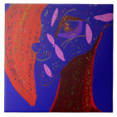 Strikingly Beautiful Creature Ceramic Tile Tegeltje (Voorkant)