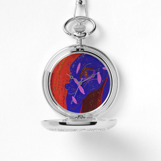 Strikingly Beautiful Creature Pocket Watch Horloge (Voorkant)