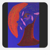 Strikingly Beautiful Creature Square Stickers (Voorkant)