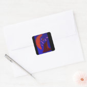 Strikingly Mooie Creatuur Vierkante Stickers (Envelop)