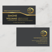 Strikingminimalistisch Gold Stripe Founder CEO Visitekaartje (Voorkant / Achterkant)