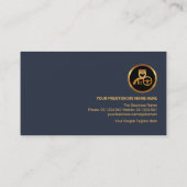 Strikingminimalistisch Gold Stripes Chauffeur Visitekaartje (Achterkant)