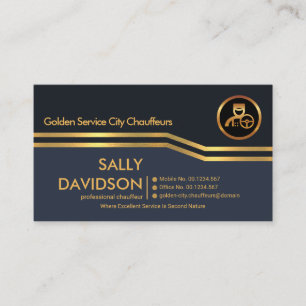 Strikingminimalistisch Gold Stripes Chauffeur Visitekaartje