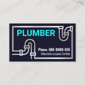 Strikingretro Silver Pipe Border Visitekaartje (Voorkant)