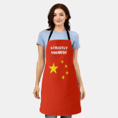 Strikt Chinees eten op All-Over Print Apron Schort (Gedragen)