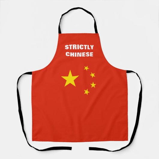 Strikt Chinees eten op All-Over Print Apron Schort (Voorkant)