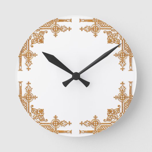 Strikt goud ronde klok (Voorkant)