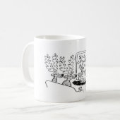 Strikt komen kijken koffiemok (Voorkant links)