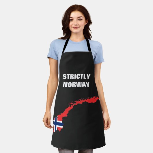 Strikt Noorwegen op All-Over Print Apron Schort (Gedragen)