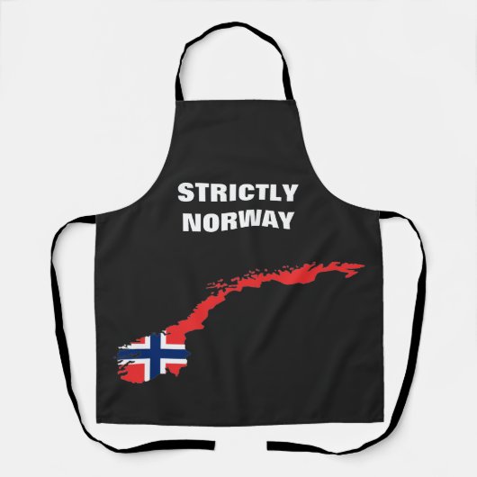 Strikt Noorwegen op All-Over Print Apron Schort (Voorkant)